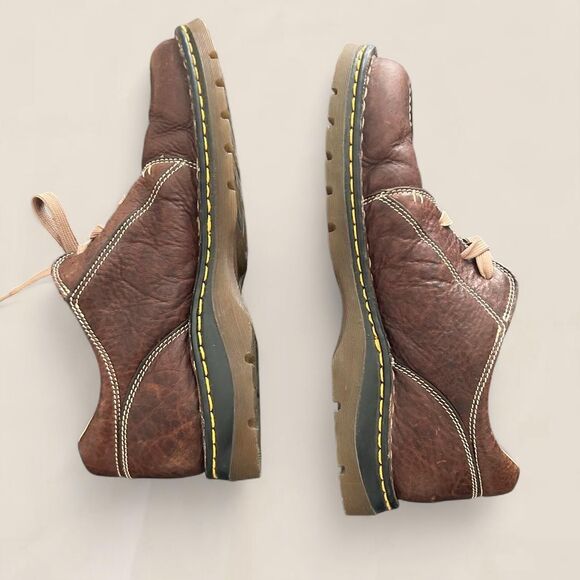 Dr. Martens Brown Leather Oxford Shoes Vintage Grunge Gorpcore Size 12 main image 6
